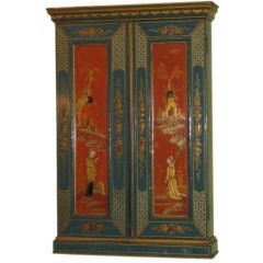 Antique Chinoiserie Design Lacquer Cabinet