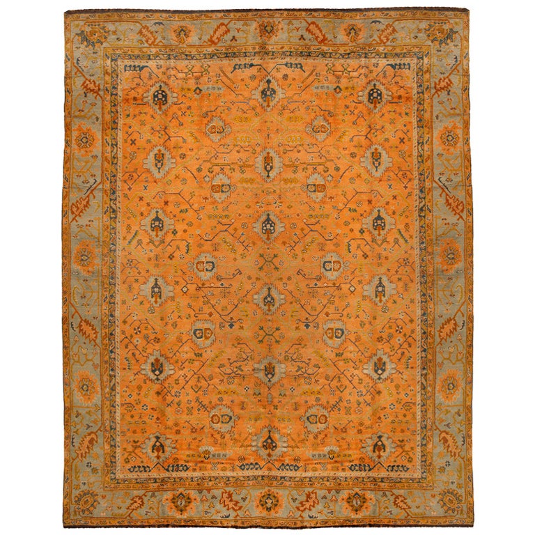 Antique Oversize 19th Century Turkish Oushak Carpet For Sale