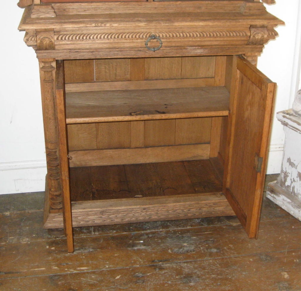 1920's Bleached Flemish Biblioteque-Storage Cabinet For Sale 1
