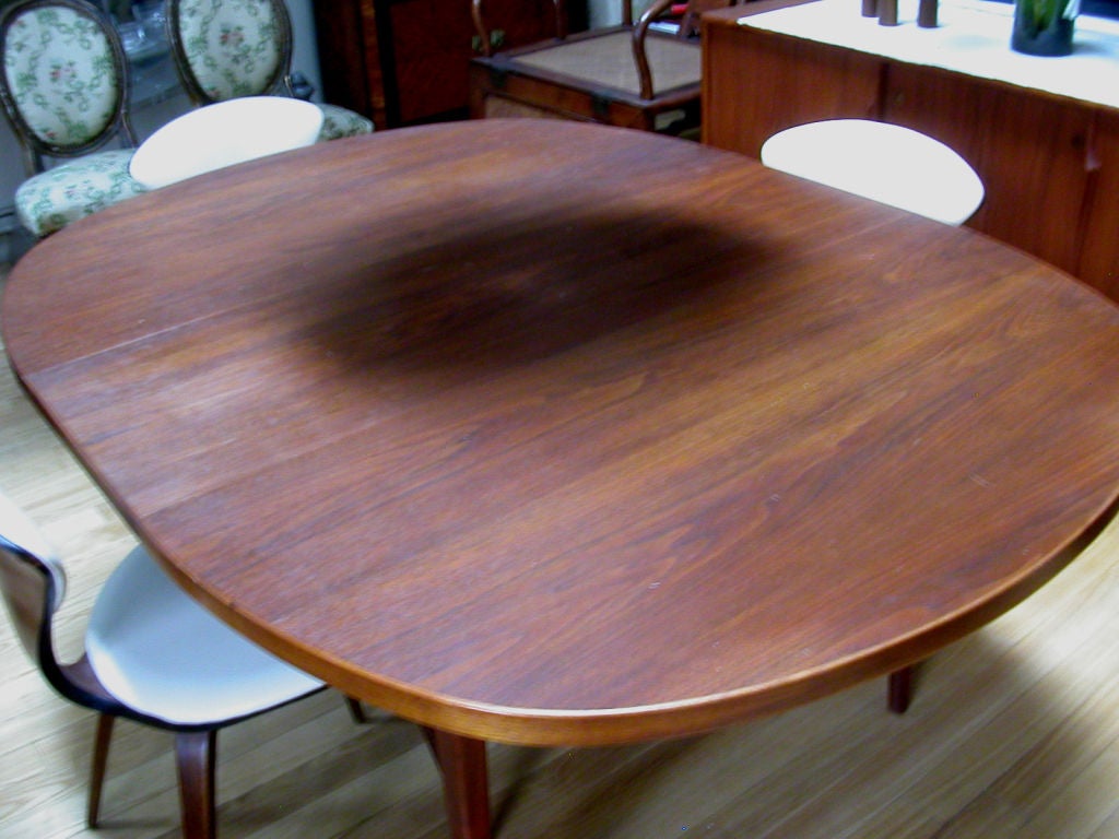 Danish Vintage Walnut Dining Table By Jens Risom For Sale at 1stDibs