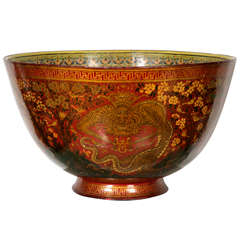 Indian Lacquer Bowl 19th Century