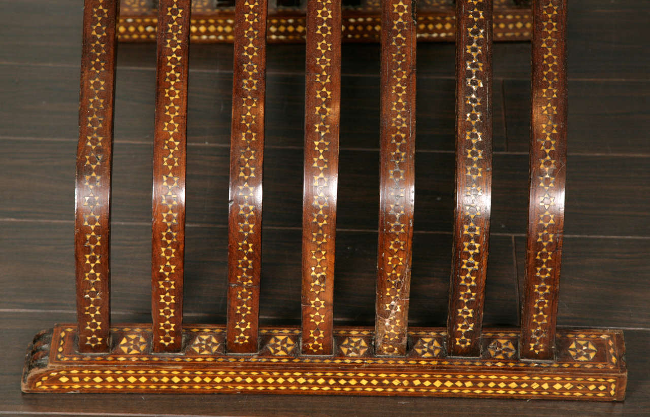 Pair Of Italian Or Spanish Moorish Style Folding Chairs, 19th C For Sale 2