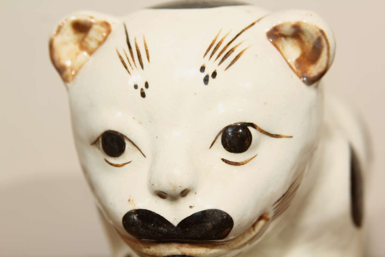 Chinese Porcelain Pillow in the form of a Cat 1