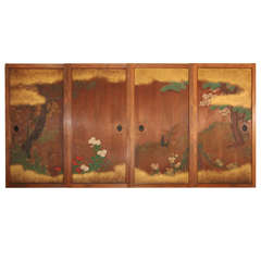 Japanese Painted Wood Doors
