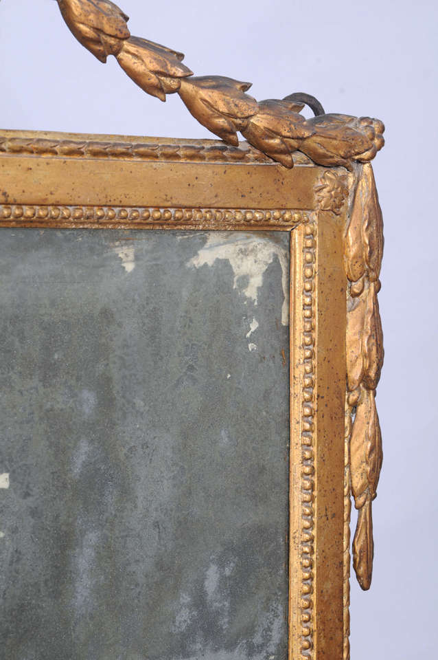 18th Century and Earlier Early 18c. Italian Giltwood Mirror For Sale
