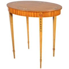 Handpainted Satinwood Occasional Table