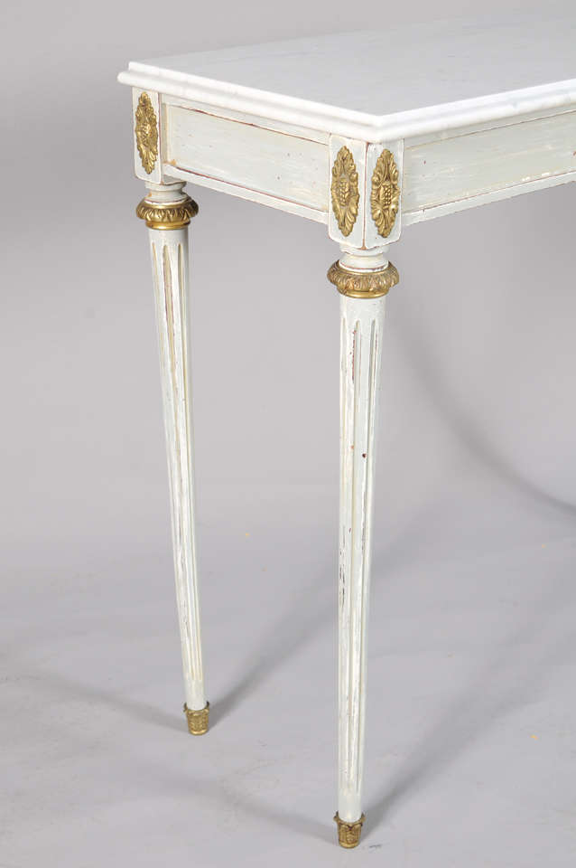 Pair of Directoire Style Console Tables In Excellent Condition In West Palm Beach, FL