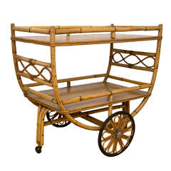 Rattan Serving/Tea Cart