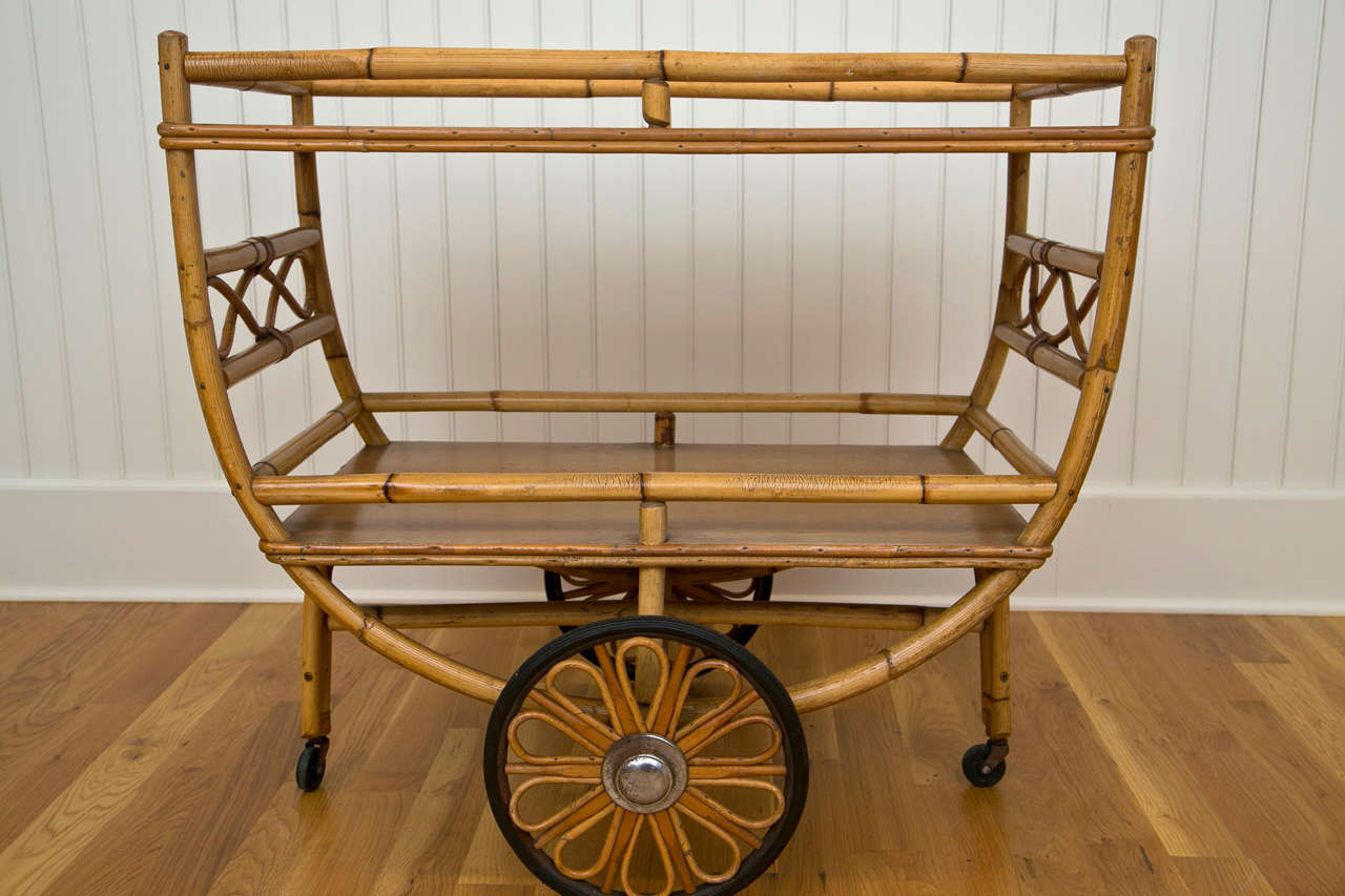 Rattan Serving/Tea Cart at 1stDibs rattan tea cart, vintage rattan