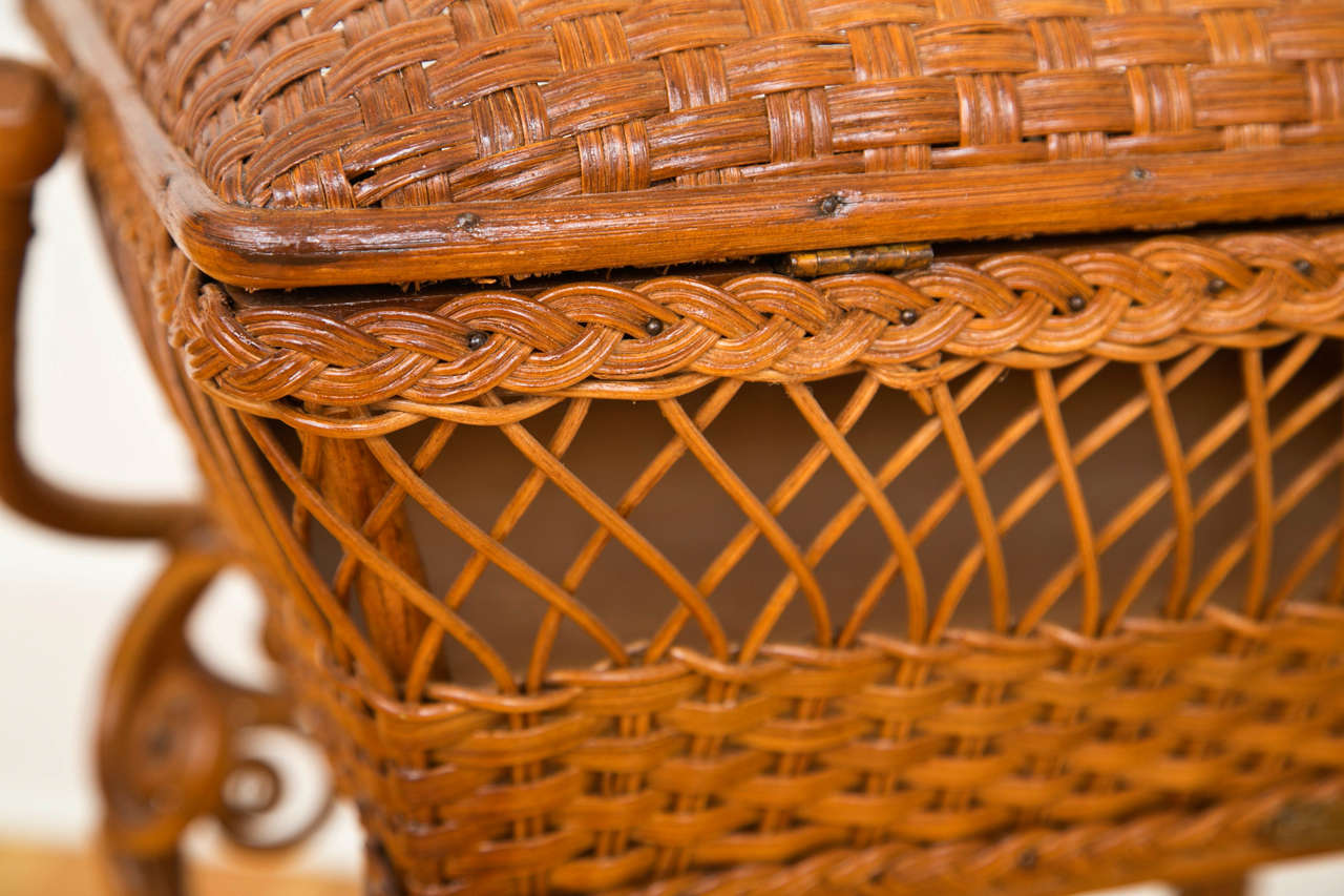 Victorian Sewing Basket For Sale at 1stDibs antique wicker sewing