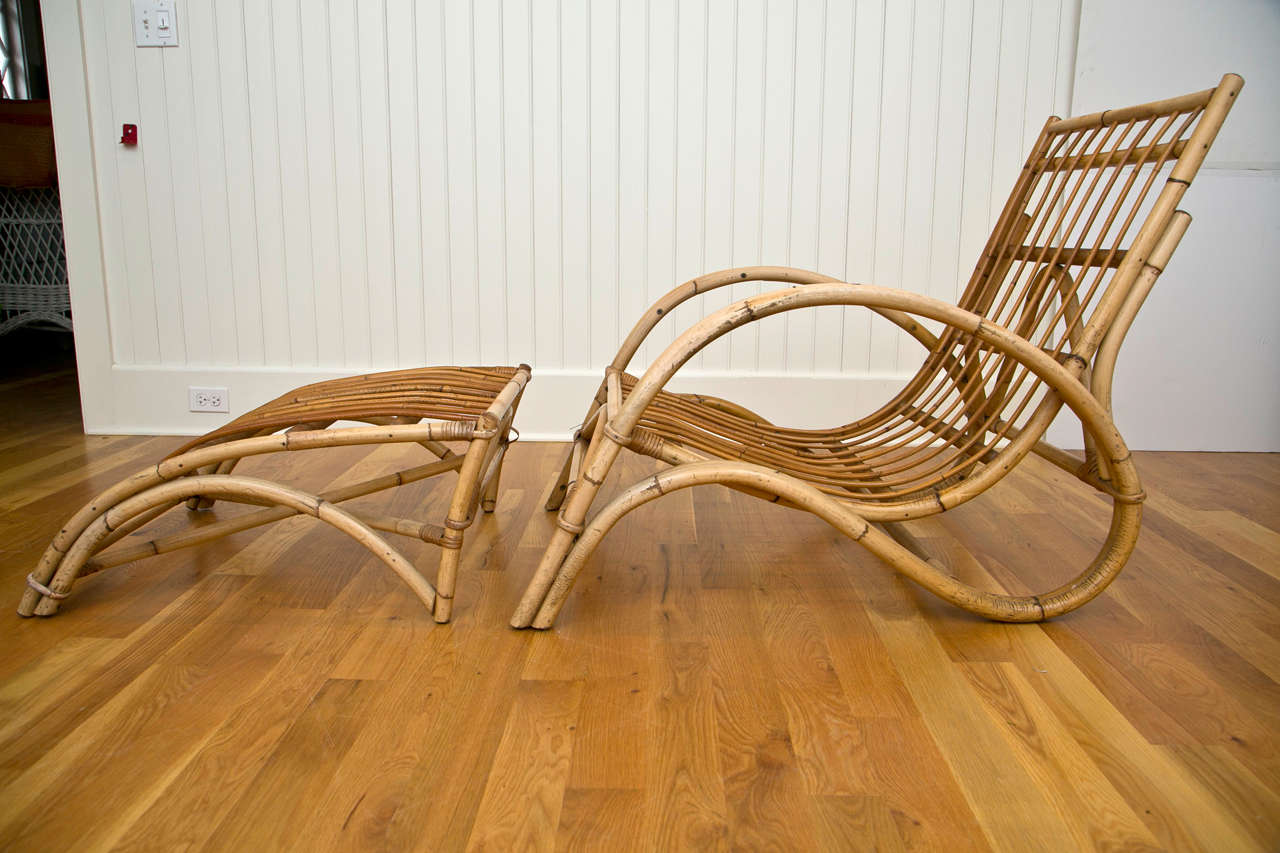 Rattan Chair and Ottoman at 1stDibs rattan chair and ottoman, rattan