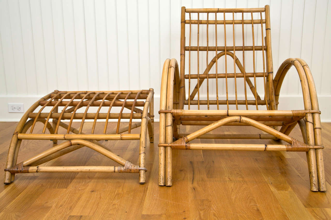 Rattan Chair and Ottoman at 1stDibs rattan chair and ottoman, rattan