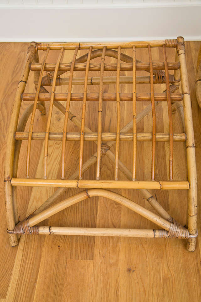 Rattan Chair and Ottoman at 1stDibs rattan chair and ottoman, rattan