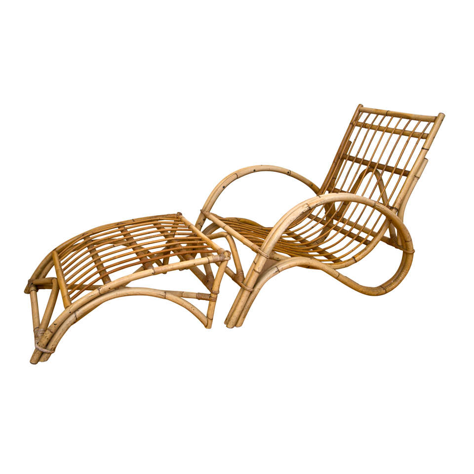 Rattan Chair and Ottoman at 1stDibs rattan chair and ottoman, rattan