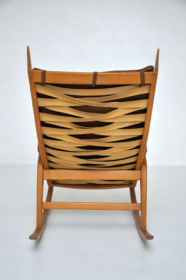 Wood Gio Ponti Rocking Chair