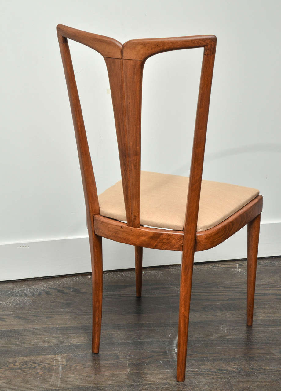 Set of Eight Dining Chairs by Borsani In Excellent Condition In Sag Harbor, NY