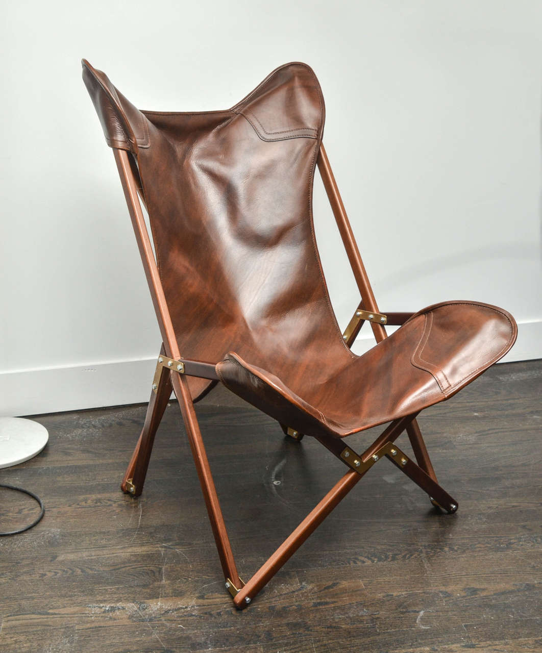 Contemporary Leather "Campaign" Chair For Sale at 1stdibs