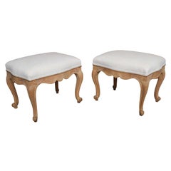 Pair of Louis XV style Tabourets