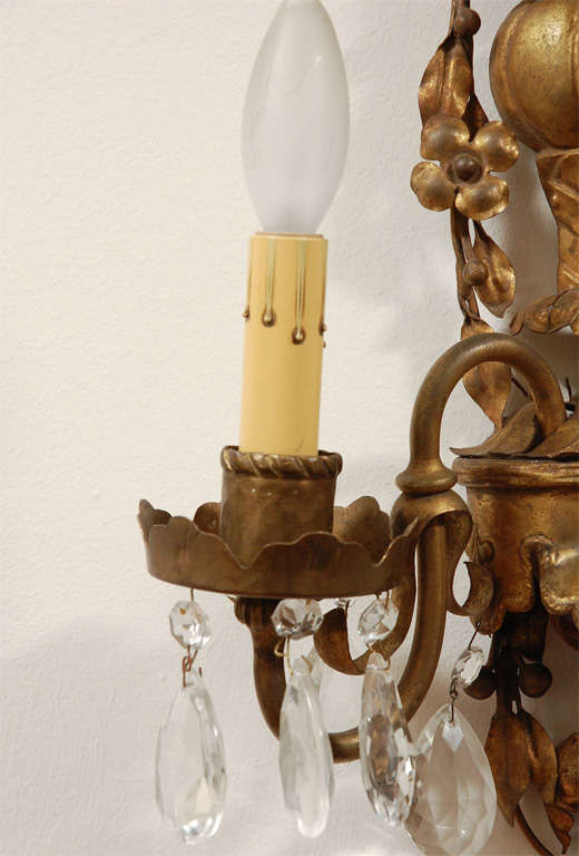Antique Bronze Floral Sconces