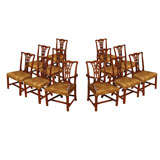 Set of 12 Antique English Mahogany Chippendale Dining Chairs