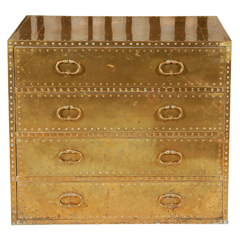 Brass Sarreid of Spain Chest of Drawers