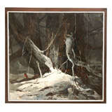 Abstract Painting Of A Forest Scene