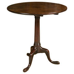 19th c Mahogany Tripod Tilt-top Table