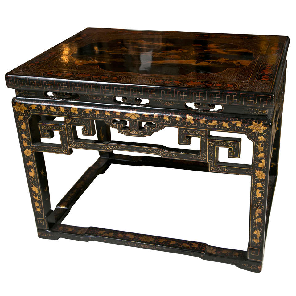 Lacquered Chinese Side Table at 1stdibs