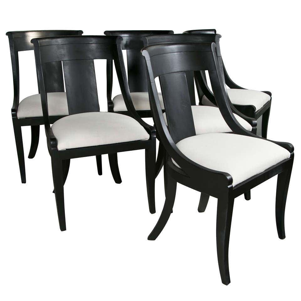 Baker Dining Set Set of Six Baker Dining Chairs at 1stDibs