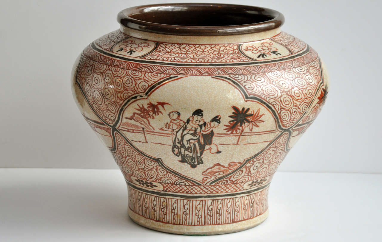 Chinese Cizhou Wedding Wine Pot
18th. Century