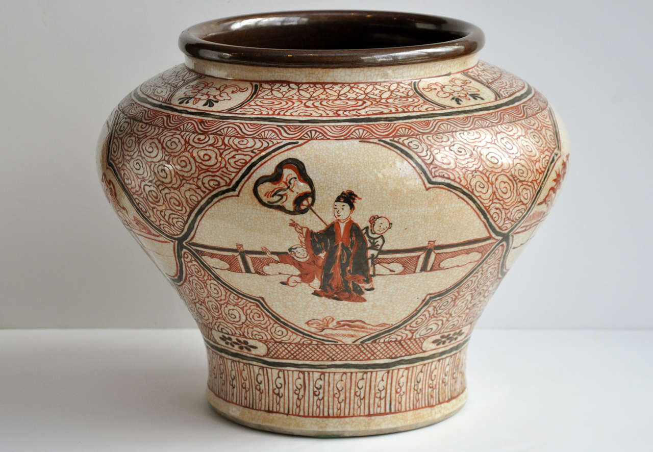 Chinese Cizhou Wedding Wine Pot In Excellent Condition In Chicago, IL