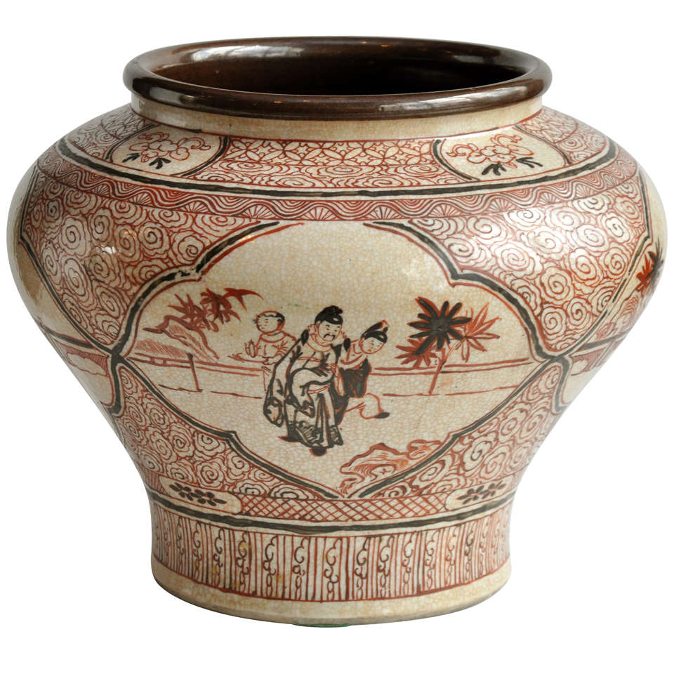 Chinese Cizhou Wedding Wine Pot