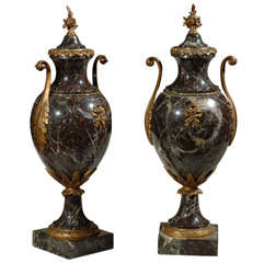 Pair of 19th Century French Marble Cassoulets