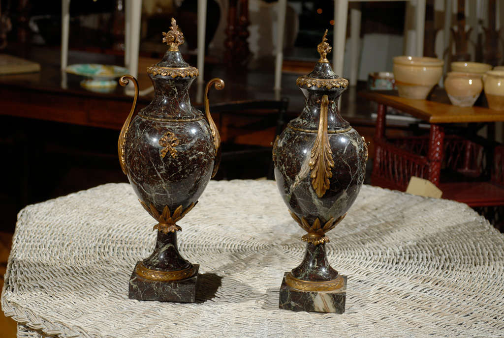 20th Century Pair of 19th Century French Marble Cassoulets