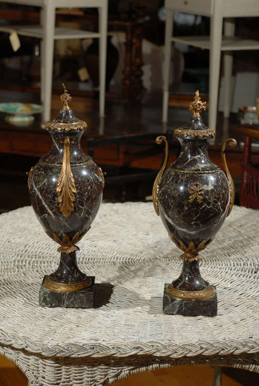 Pair of 19th Century French Marble Cassoulets 2