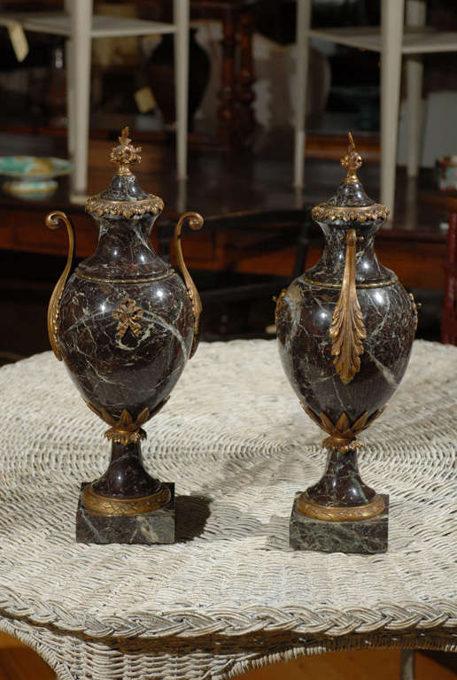Pair of 19th Century French Marble Cassoulets 3
