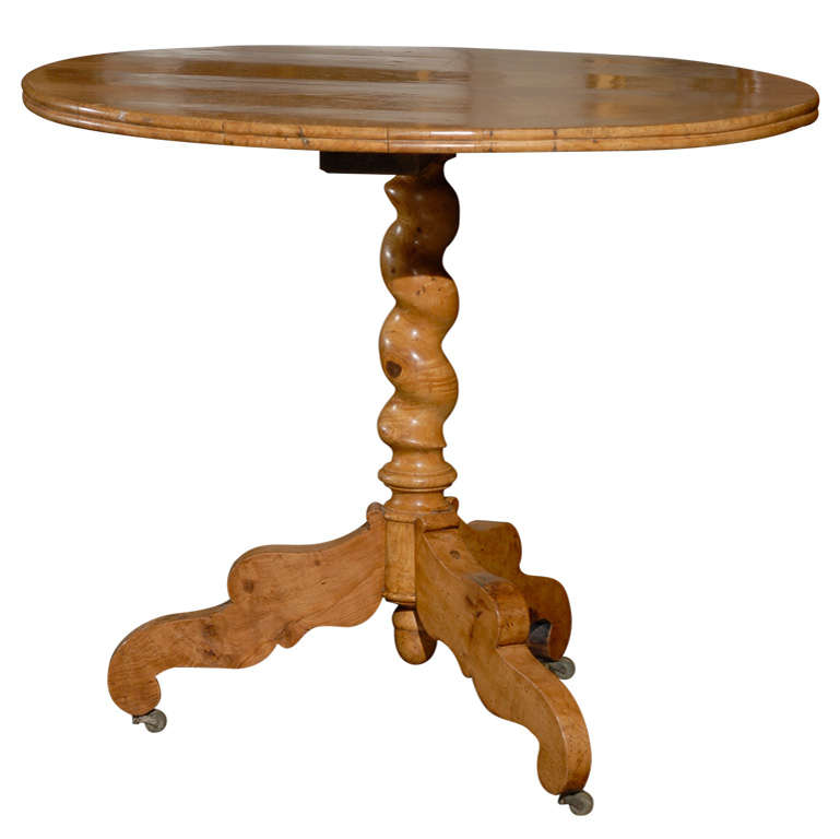 Round Pedestal Biedermeier Table