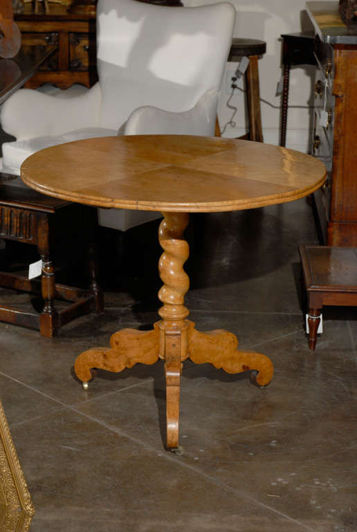 Round Pedestal Biedermeier Table 1