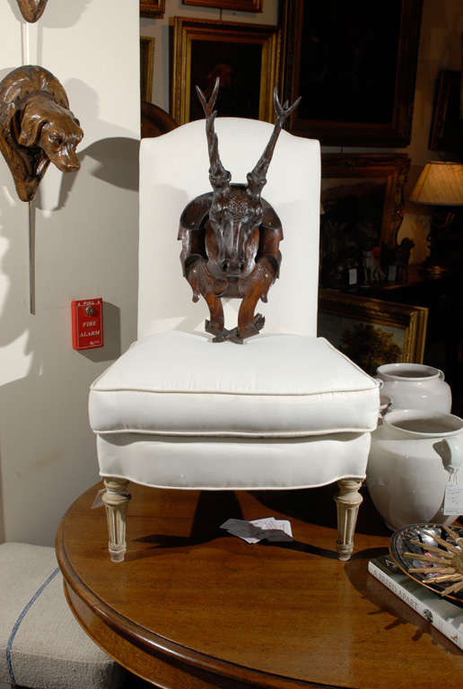 Wood Carved Deer Head