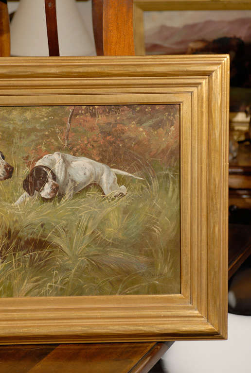 19th Century Painting of Sporting Dogs