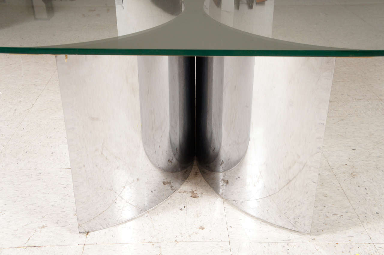 1970s glass coffee table