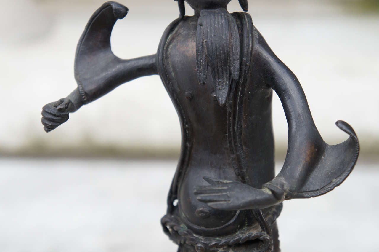 19th Century Chinese Bronze Dancing Figure For Sale 2