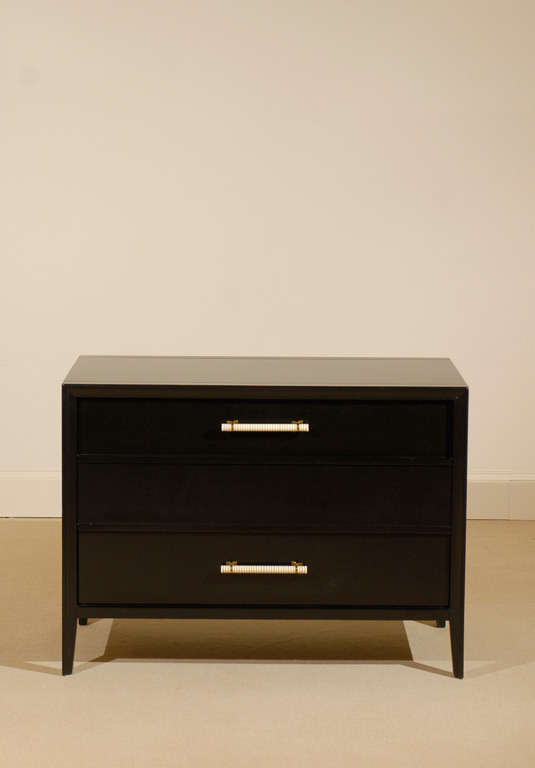 Widdicomb Modern Three Drawer with Cream Handles