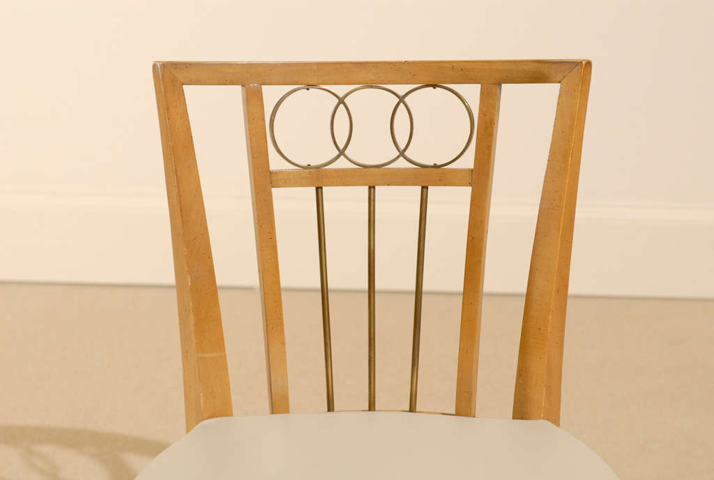 Mid-Century Modern Set of Four (4) Chairs in the Style of Michael Taylor For Sale
