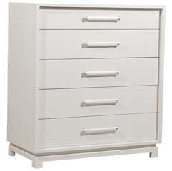 Retro Sleek and Modern Five (5) Drawer Chest by American of Martinsville