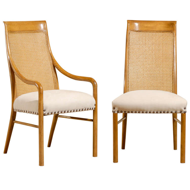 Set of Six (6) Drexel Cane High Back Dining Chairs at 1stDibs drexel