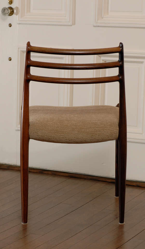 Mid-20th Century Beautiful Set of 4 Moller #78 Chairs in Rosewood