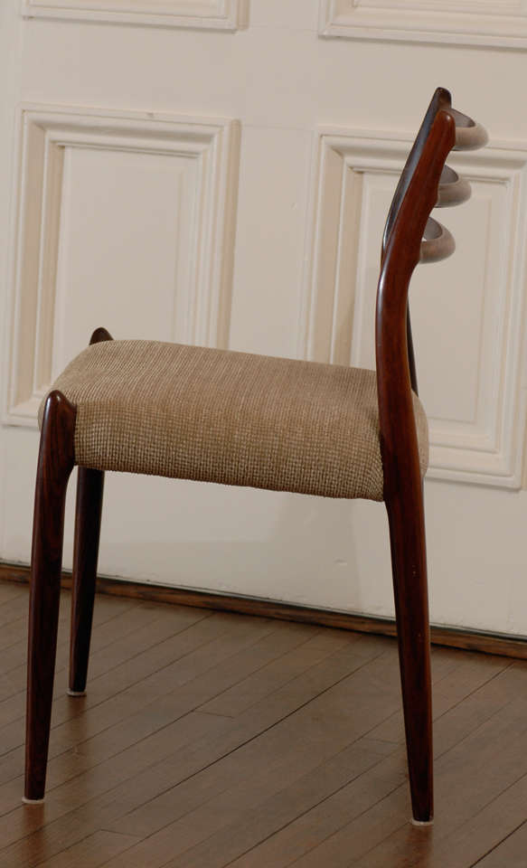 Beautiful Set of 4 Moller #78 Chairs in Rosewood 1