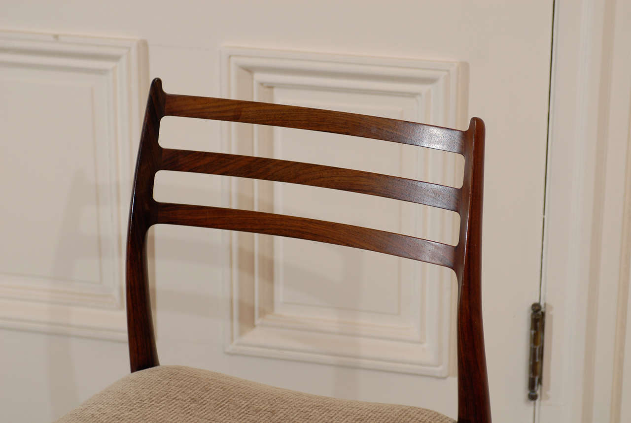 Beautiful Set of 4 Moller #78 Chairs in Rosewood 2