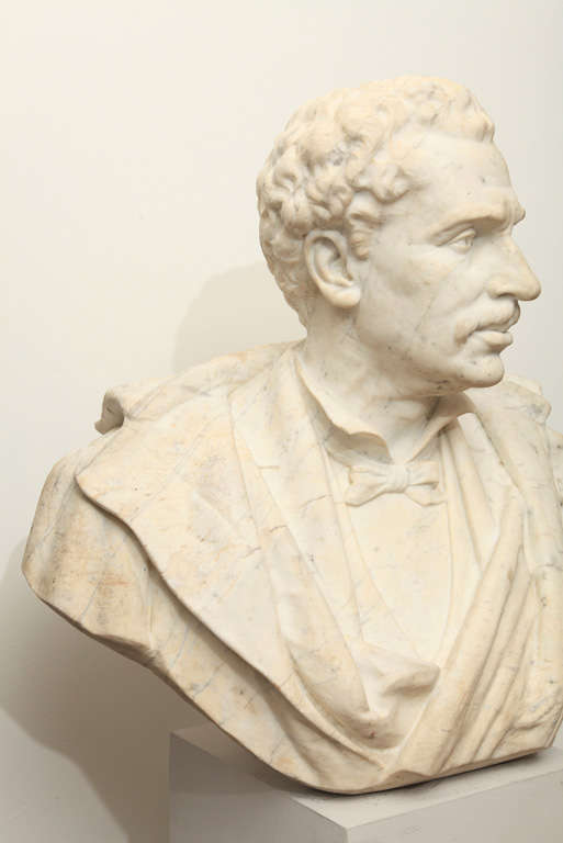 Carved Bust of a man For Sale